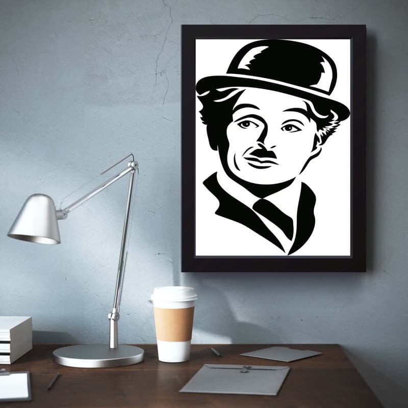 تابلو مدل مینیمال Charlie Chaplin چارلی چاپلین کد m50303 — تصویر ۴