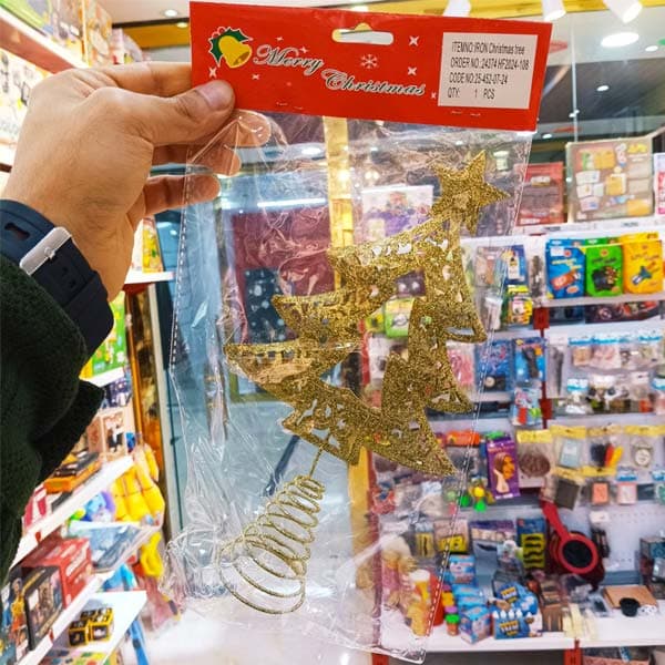 ستاره سر درخت کریسمس مدل کاج فنری — تصویر ۳