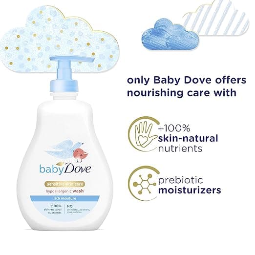 شامپو سر و بدن نوزاد داو مرطوب کننده قوی dove — تصویر ۴