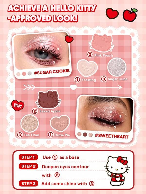ست سایه Darling Dear Shadow Stack کالکشن Hello Kitty رنگ Sugar Cookie شیگلم SHEGLAM — تصویر ۶