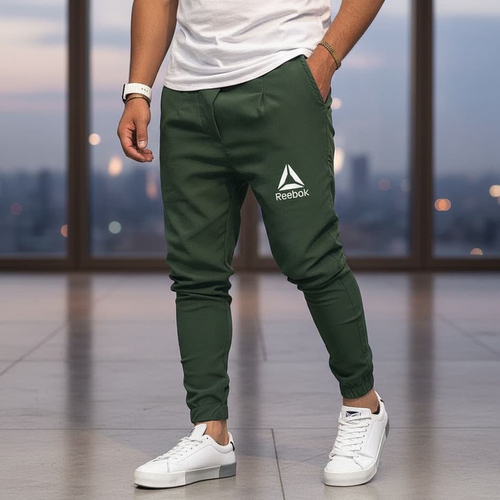 شلوار مردانه اسلش بنگال ریبوک reebok رنگ سبز تیره