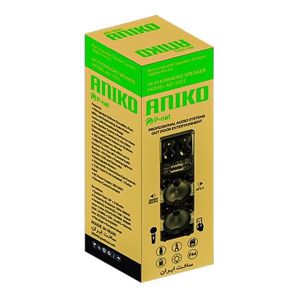 اسپیکر قدی ANIKO مدل AO-1021 با میکروفون — تصویر ۲