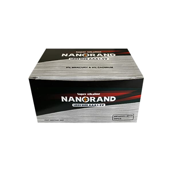 باتری نیم قلمی سوپرآلکالاین کارتی 2 عددی NANGRAND مدل LR03 — تصویر ۲
