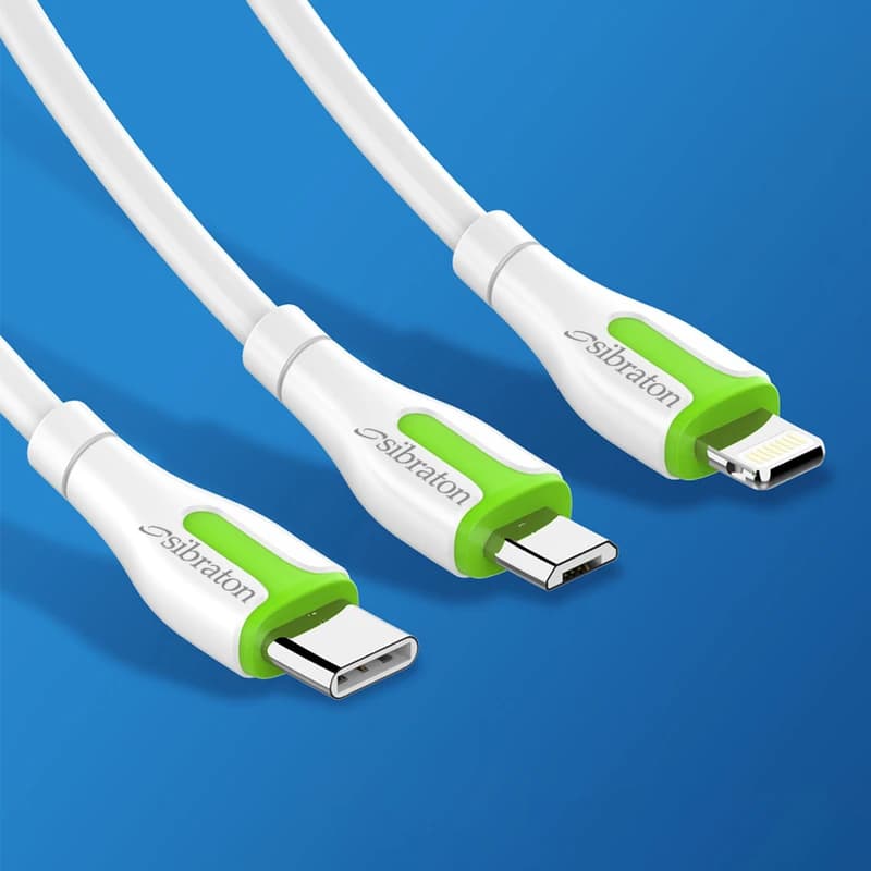 کابل تبدیل USB به Lightining سیبراتون مدل S405i طول 1 متر — تصویر ۳