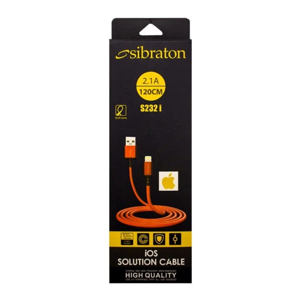 کابل تبدیل USB به Lightining سیبراتون S232I طول 1.1 متر
