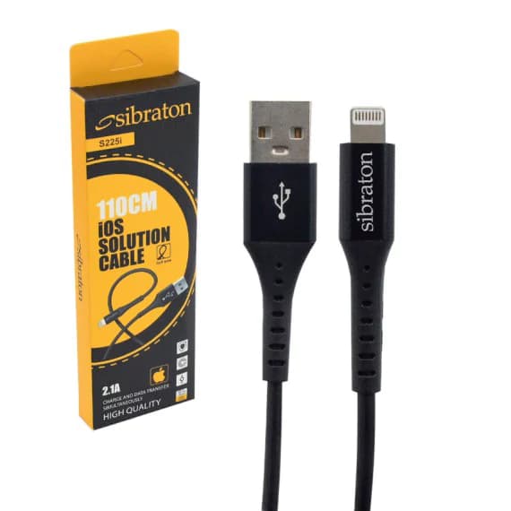 کابل تبدیل USB به Lightining سیبراتون مدل S225i طول 1.1 متر