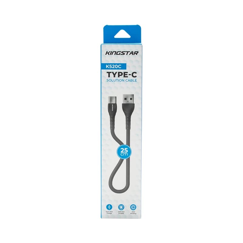 کابل تبدیل USB به Lightining کینگ استار مدل K520c طول 0.25 متر — تصویر ۴