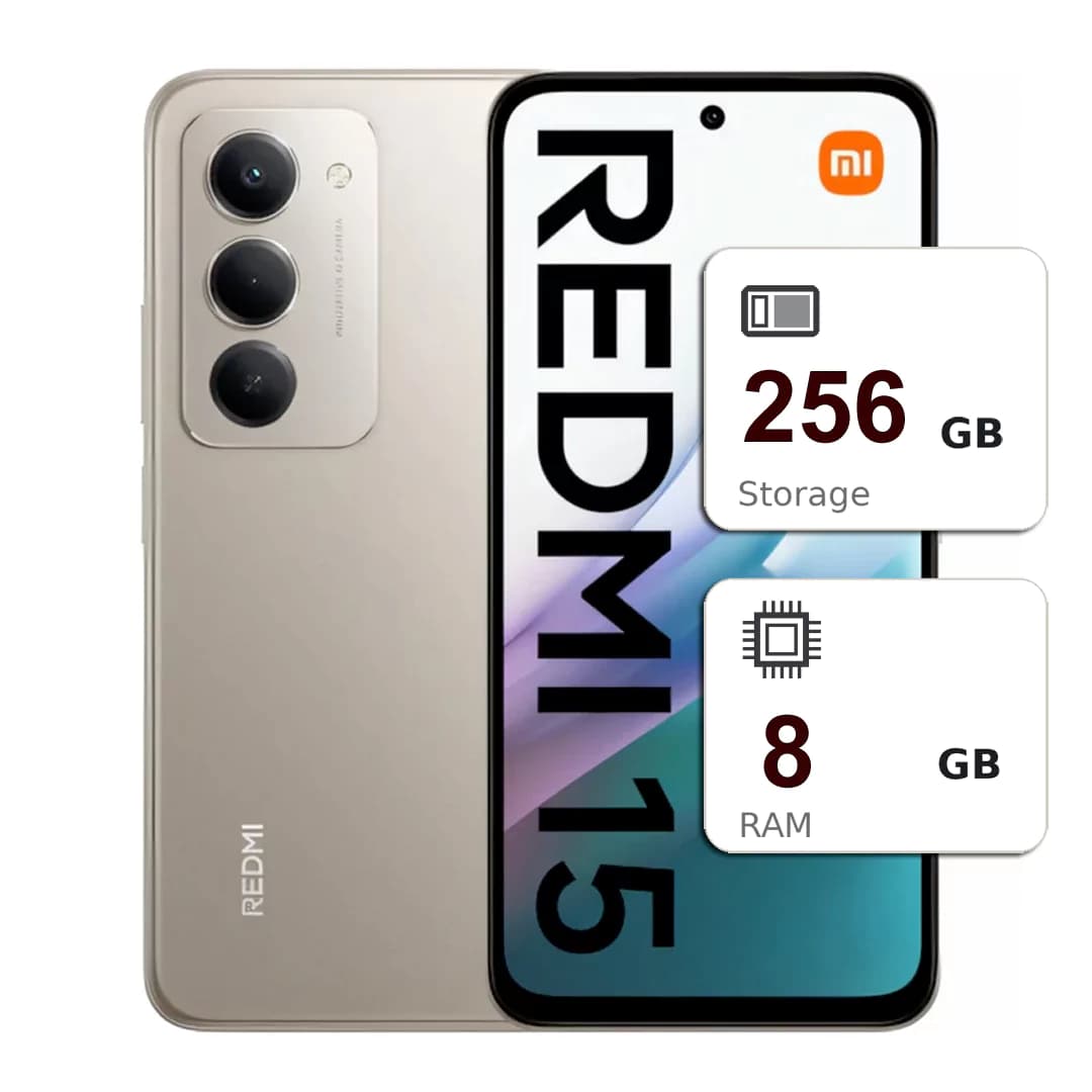 موبایل شیائومی مدل Redmi 15 4G ظرفیت 256 رم 8 گیگابایت