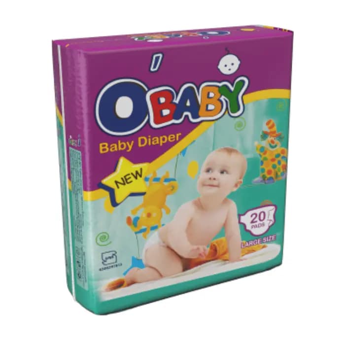 پوشک بچه او بیبی معمولی بسته 20 عددی – OBaby Large