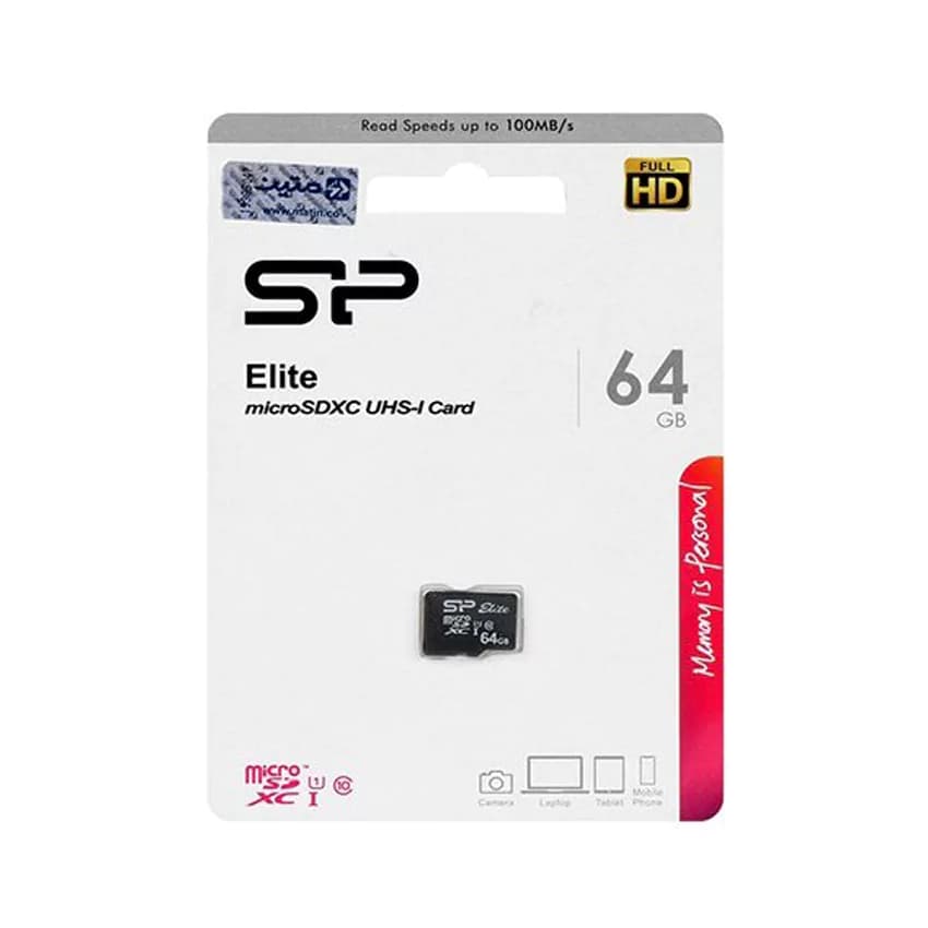 کارت حافظه سیلیکون پاور مدل microSDXC Elite UHS-I U1 کلاس 10 استاندارد سرعت 100MBps ظرفیت 64 گیگابایت — تصویر ۲
