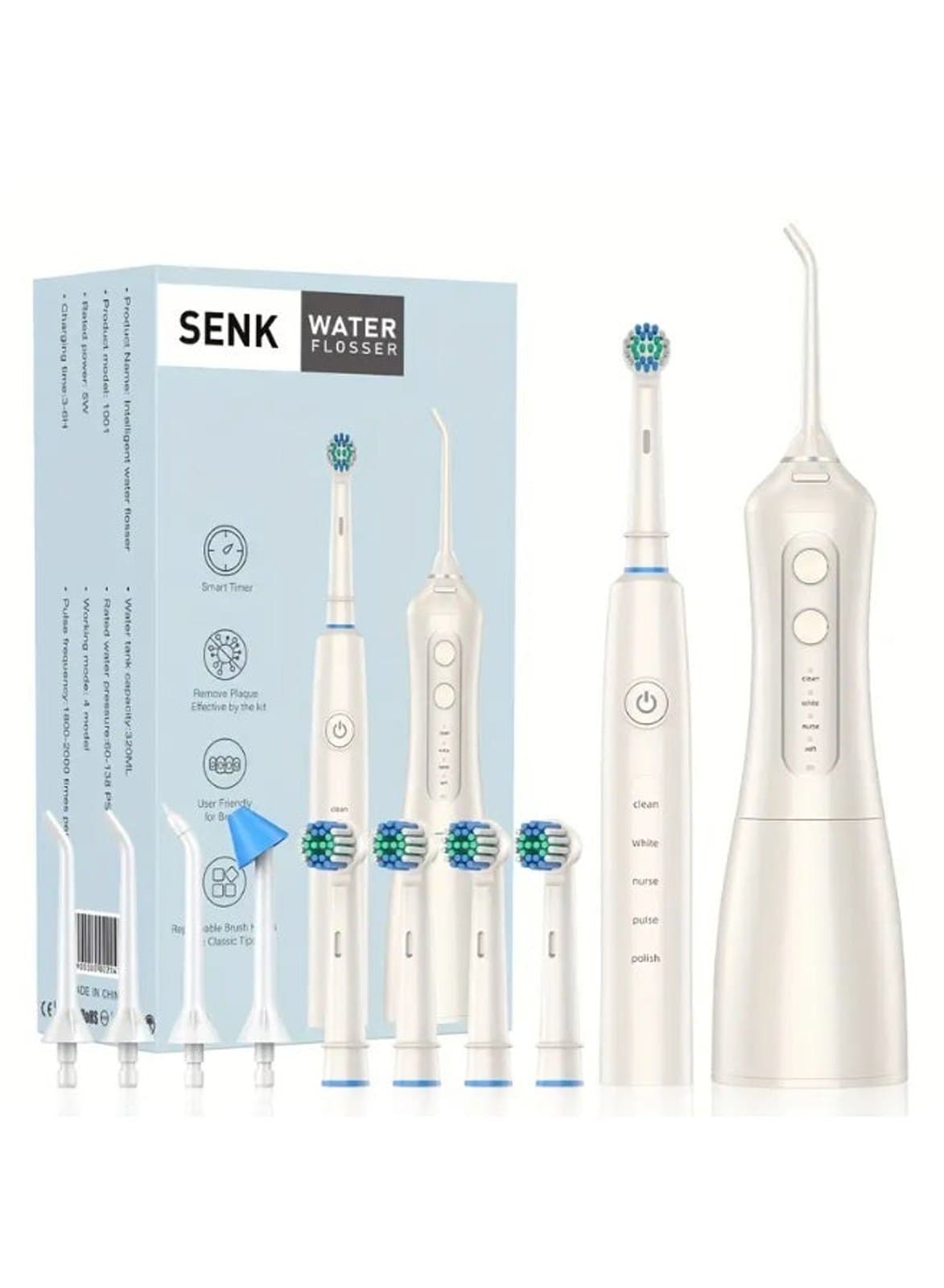 ست مسواک برقی و واترجت SENK مدل Intelligent 2-in-1 — تصویر ۸