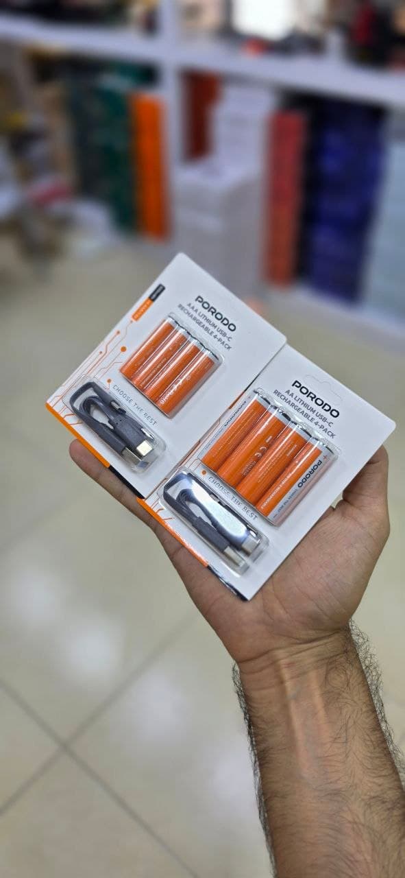 باتری نیم‌قلمی شارژی پرودو AAA مدل PDAAA8RB بسته 4 عددی — تصویر ۲