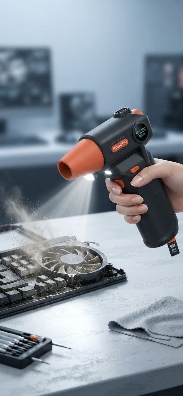 جت فن شارژی پرودو Turbo Air Duster مدل PDTBYMG826BK — تصویر ۴