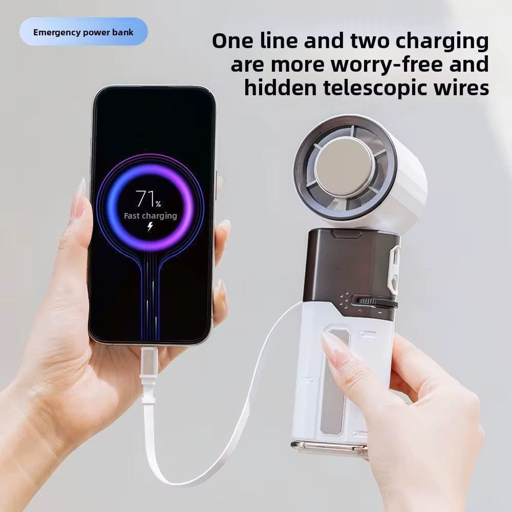 پنکه دستی و پاوربانک مدل MF120 با باتری 6000mAh — تصویر ۷