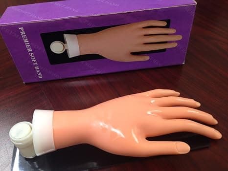 دست تمرین کاشت ناخن سیلیکونی مفصل‌دار | Bendable Practice Manicure Hand