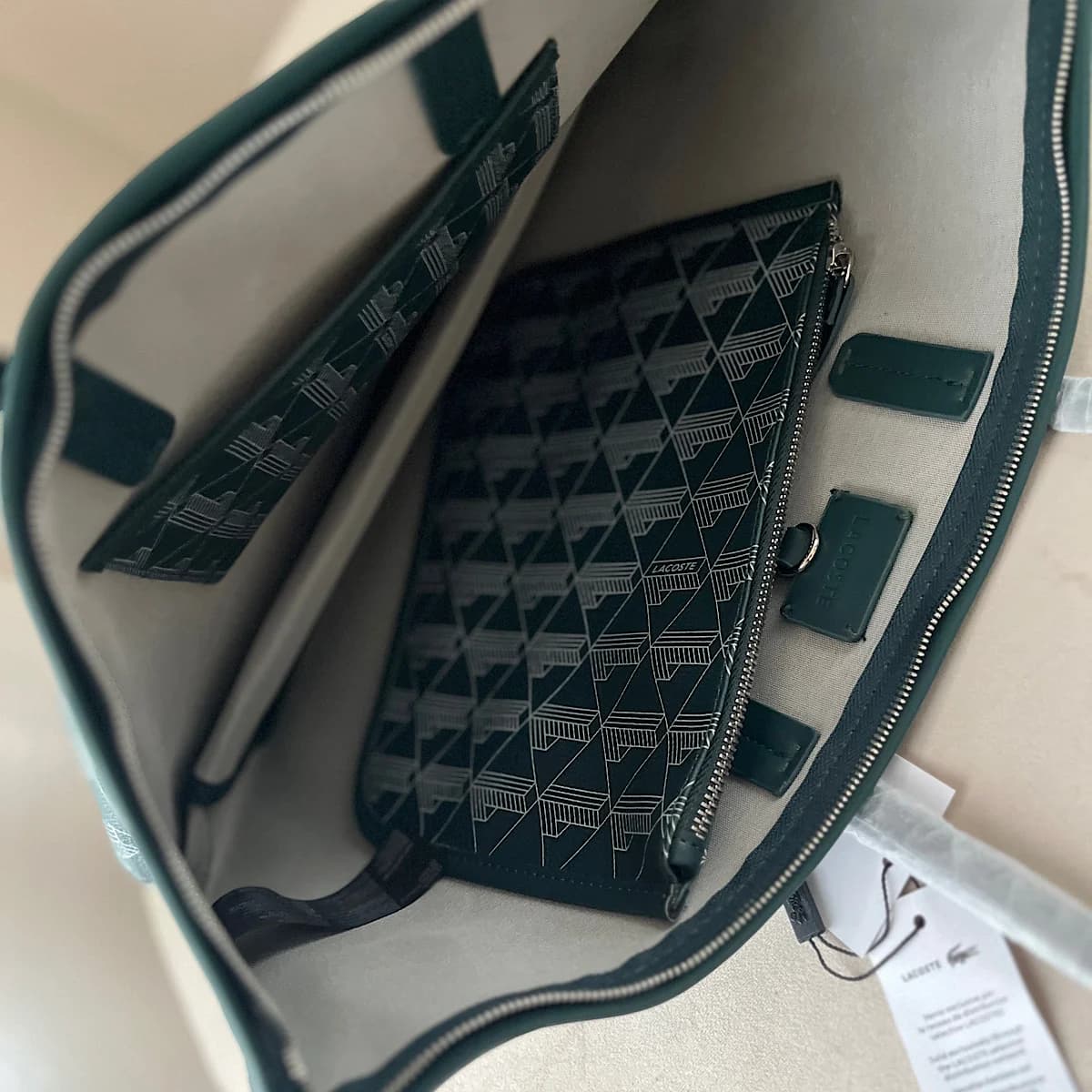 کیف لاگوست توت بگ Lacost Zely Sinople evergreen Tote Bag — تصویر ۵