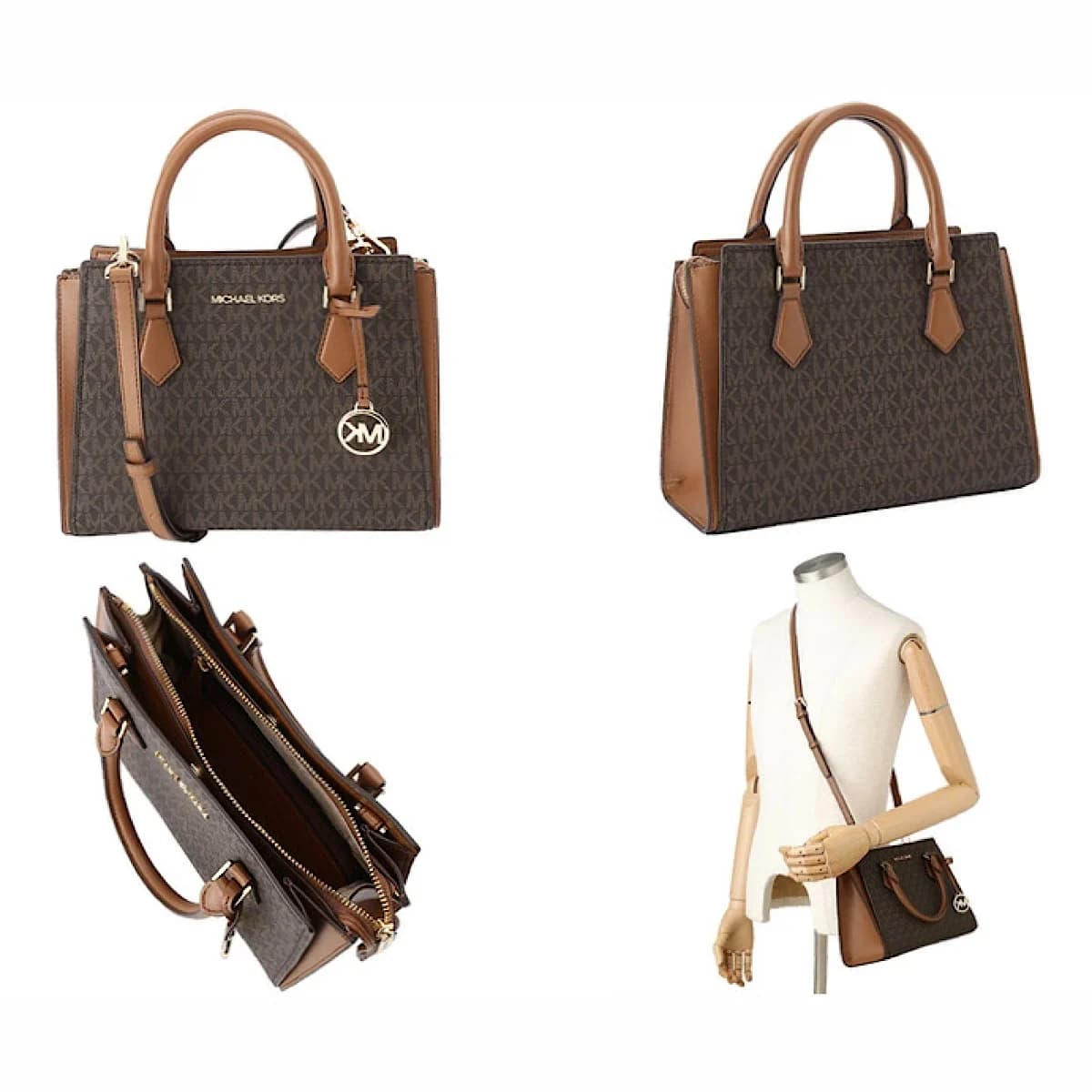 کیف مایکل کورس Michael Kors Brown Hope Signature Satchel — تصویر ۷