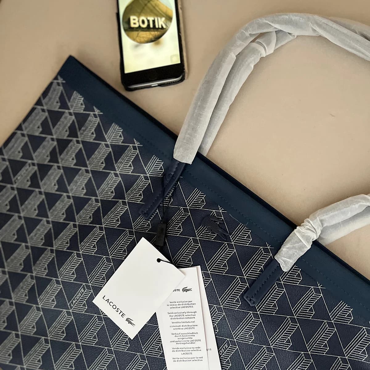 کیف لاگوست توت بگ Lacost Zely Navy Tote Bag — تصویر ۴