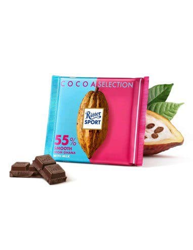 شکلات تلخ ریتر اسپرت 55% Ritter Sport 55% Smooth Dark Chocolate — تصویر ۲