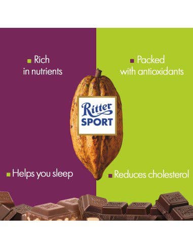 شکلات تلخ ریتر اسپرت 55% Ritter Sport 55% Smooth Dark Chocolate — تصویر ۳