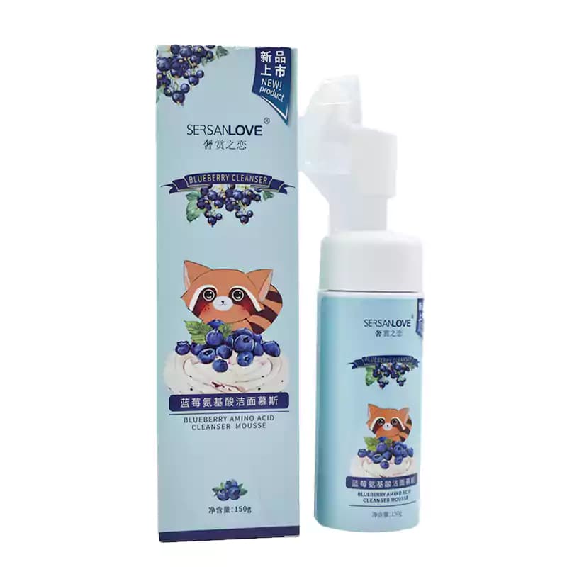 فوم شستشو صورت براش دار سیلیکونی Sersanlove peach cleansing foam حجم ۱۵۰ گرم — تصویر ۳