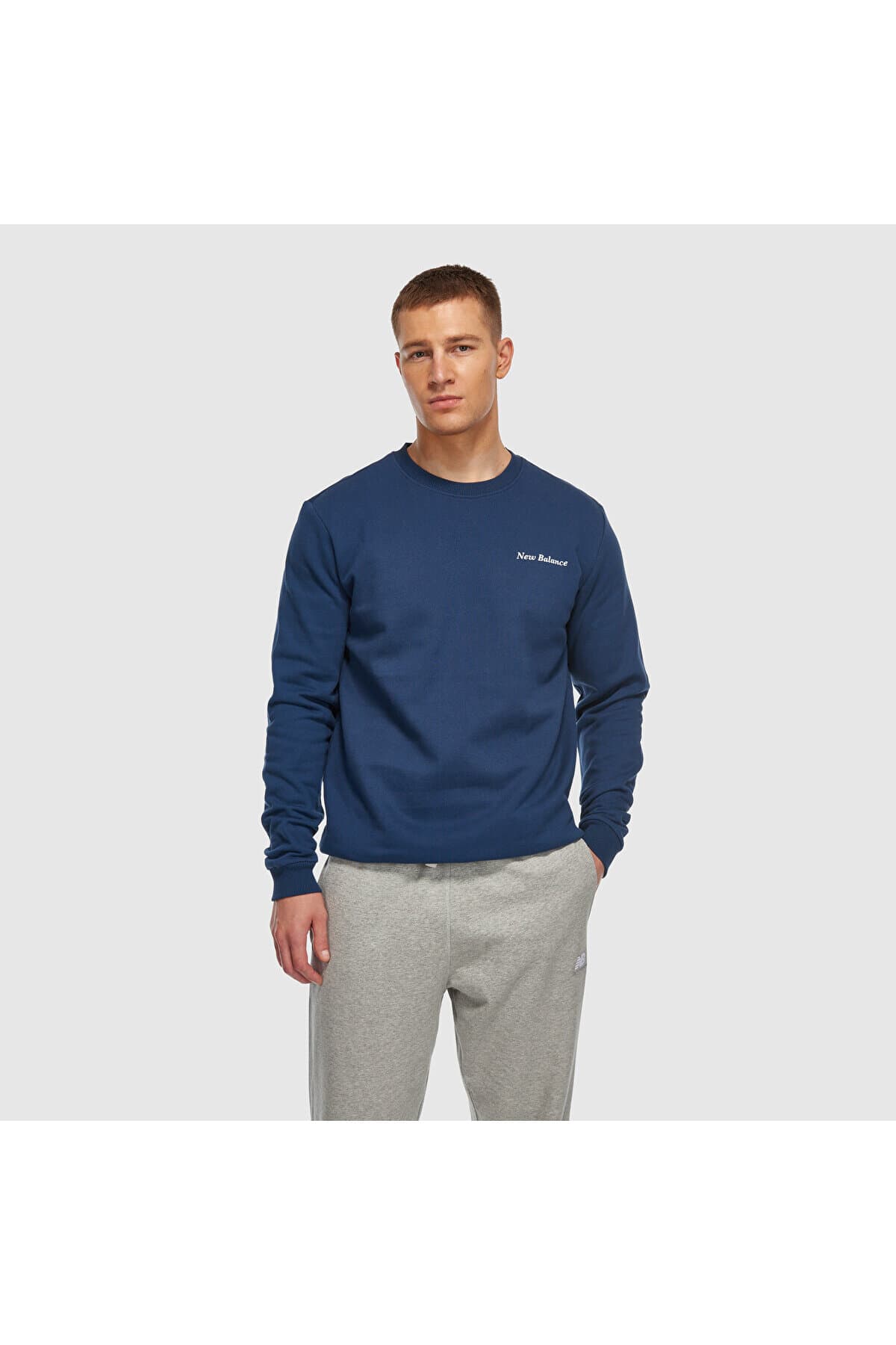 سویشرت اسپرت نیو بالانس مردانه منسوجات بژ اسپرت راسته Regular/رگولار Relaxed/ریلکس اسپرت | New Balance MNC3328-IND TR