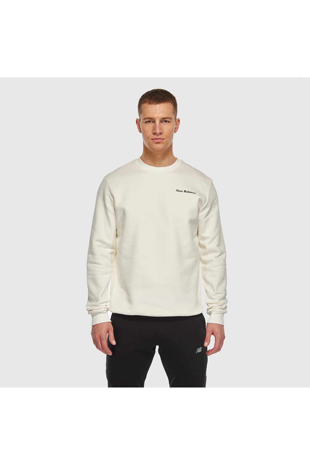 سویشرت اسپرت نیو بالانس مردانه منسوجات سفید اسپرت راسته Regular/رگولار Relaxed/ریلکس اسپرت | New Balance MNC3328-SST TR