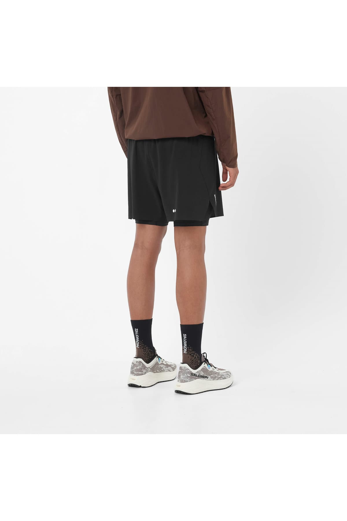 شورت ورزشی سالومون مردانه مشکی راسته Regular/رگولار باکسر اسپرت | Salomon LC2768900 BD — تصویر ۲