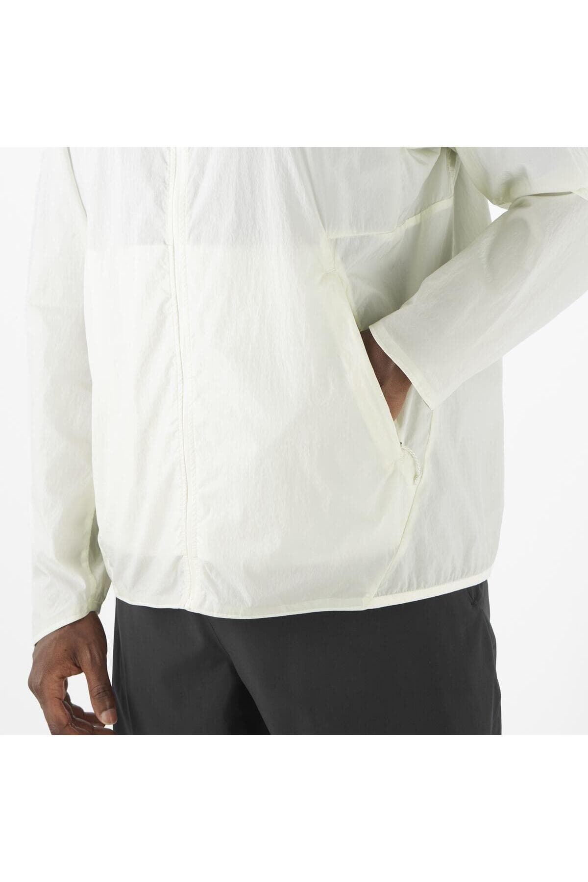 بارانی اسپرت سالومون مردانه پلی استر سفید راسته Regular/رگولار بیسیک اسپرت | Salomon LC2420200 BD — تصویر ۴