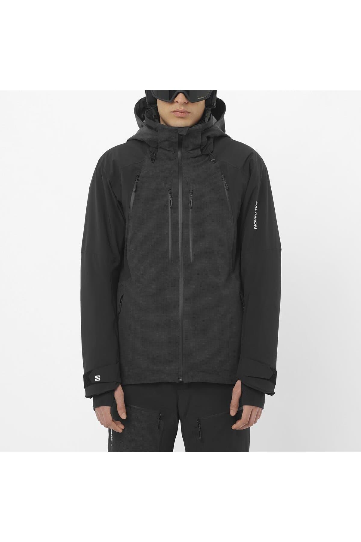 کاپشن اسکی سالومون مردانه پلی استر مشکی Regular/رگولار | Salomon LC2637300 BD — تصویر ۳