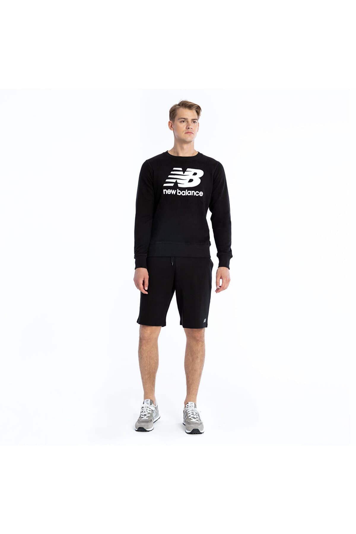 سویشرت نیو بالانس مردانه پنبه ای مشکی اسپرت راسته Regular/رگولار Regular/رگولار Daily/روزانه | New Balance MNC1105-BK TR — تصویر ۵