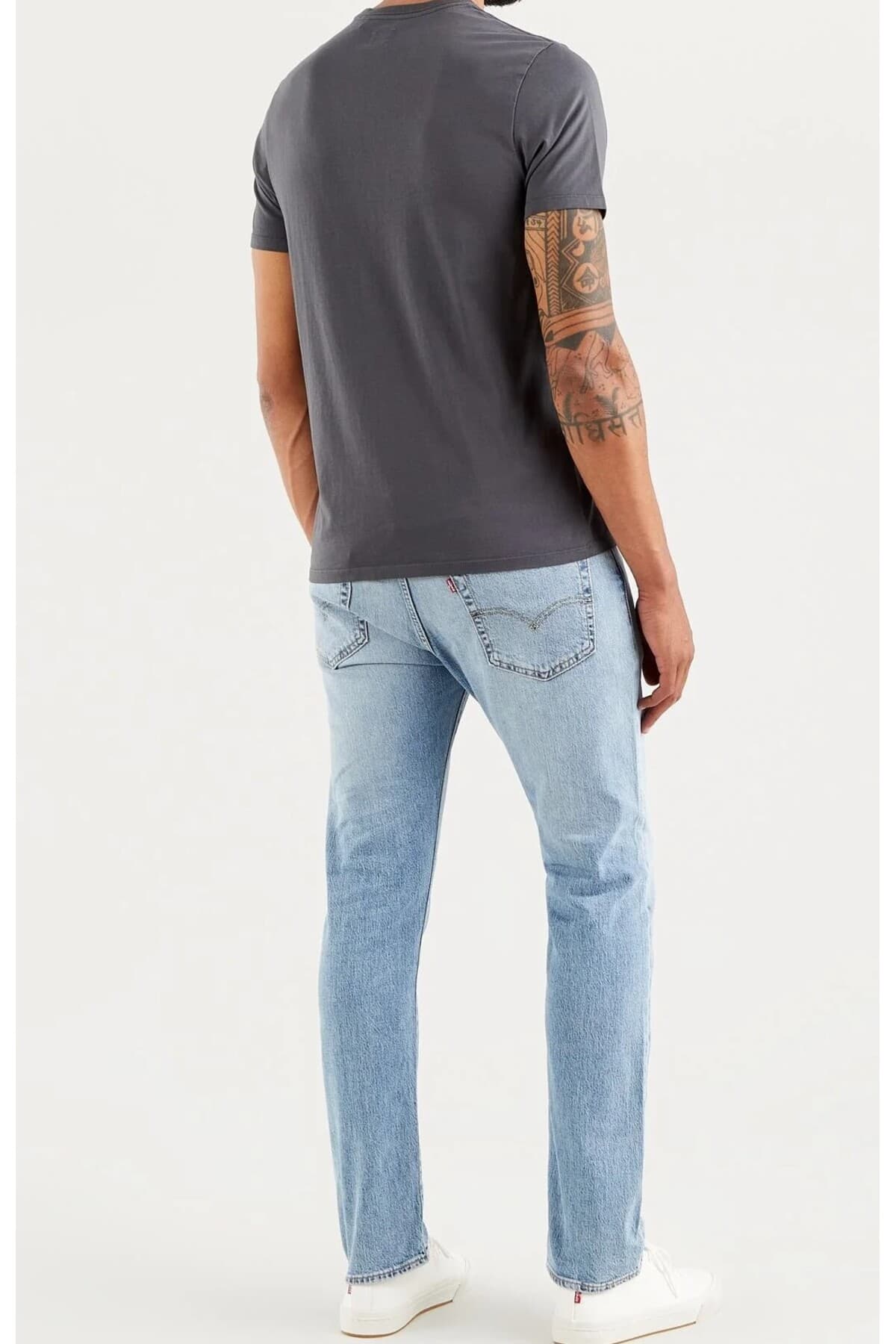 تی شرت ورزشی لیوایز مردانه پاموک خاکستری بیسیک راسته Straight/استریج Daily/روزانه | Levi’s 56605064 TR — تصویر ۳