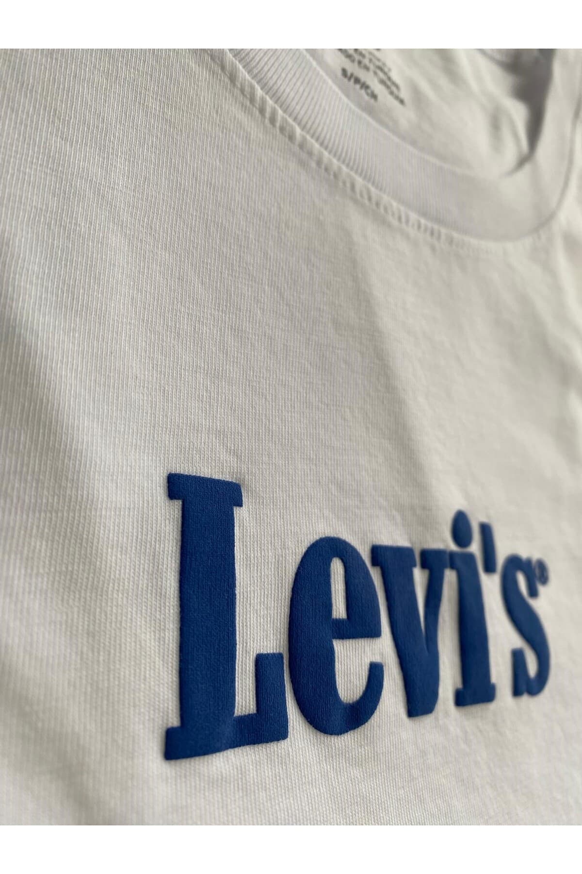 تی شرت ورزشی لیوایز مردانه پاموک سفید Menswear طرح دار Relaxed/ریلکس Relaxed/ریلکس Daily/روزانه | Levi’s 2082A TR — تصویر ۳