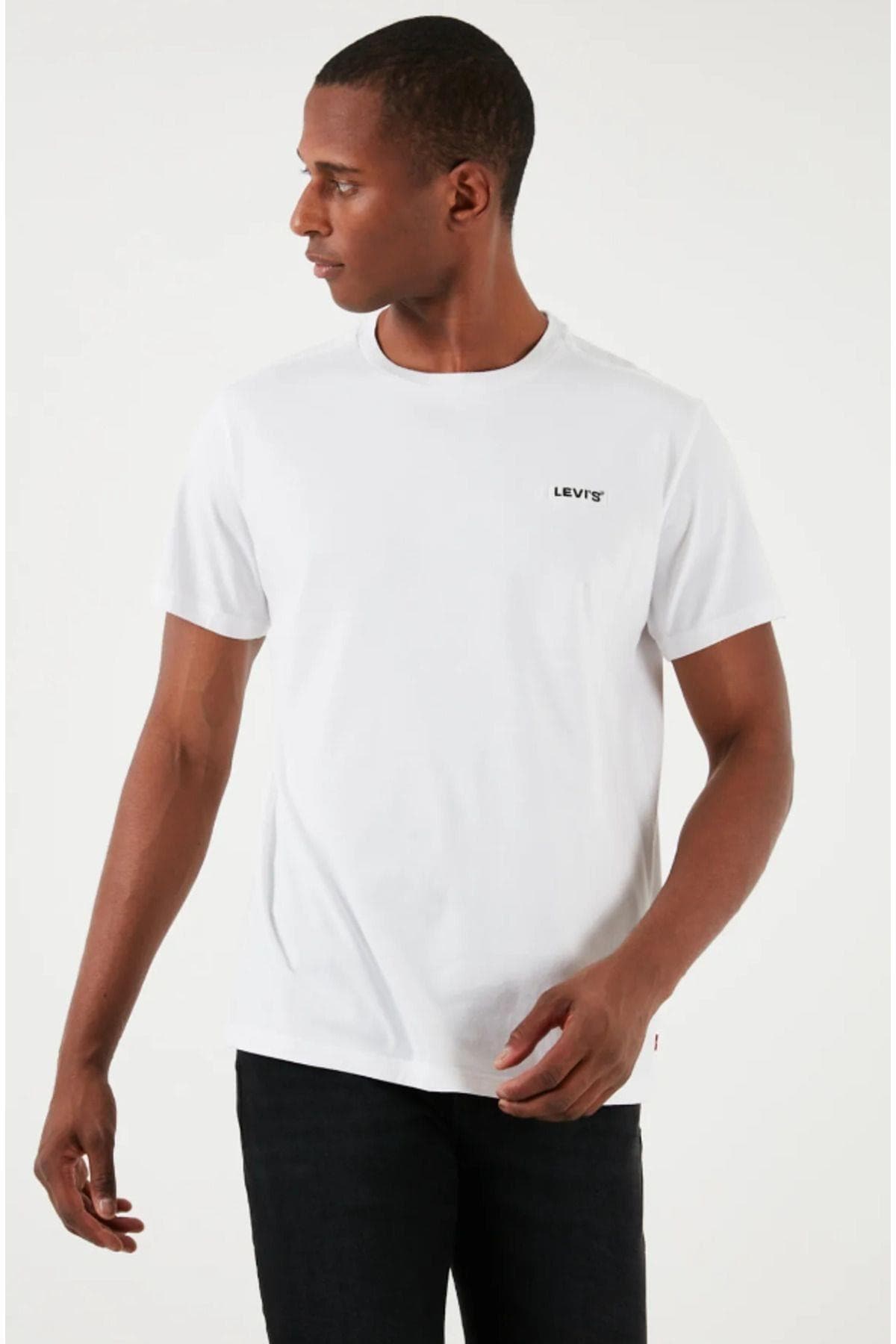 تی شرت لیوایز مردانه پنبه ای سفید راسته Slim Fit/اسلیم فیت Relaxed/ریلکس Daily/روزانه | Levi’s A7772-0003 TR