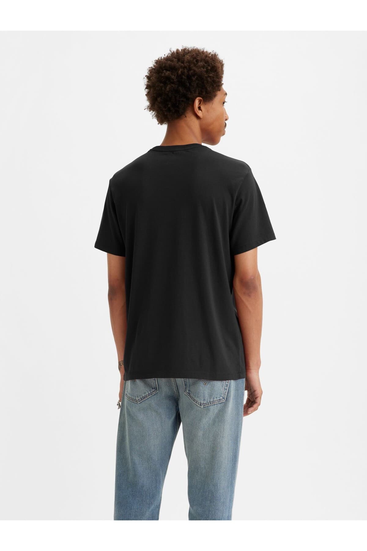 تی شرت لیوایز مردانه پاموک آبی راسته Regular/رگولار بیسیک Daily/روزانه | Levi’s 5680900250 TR — تصویر ۲