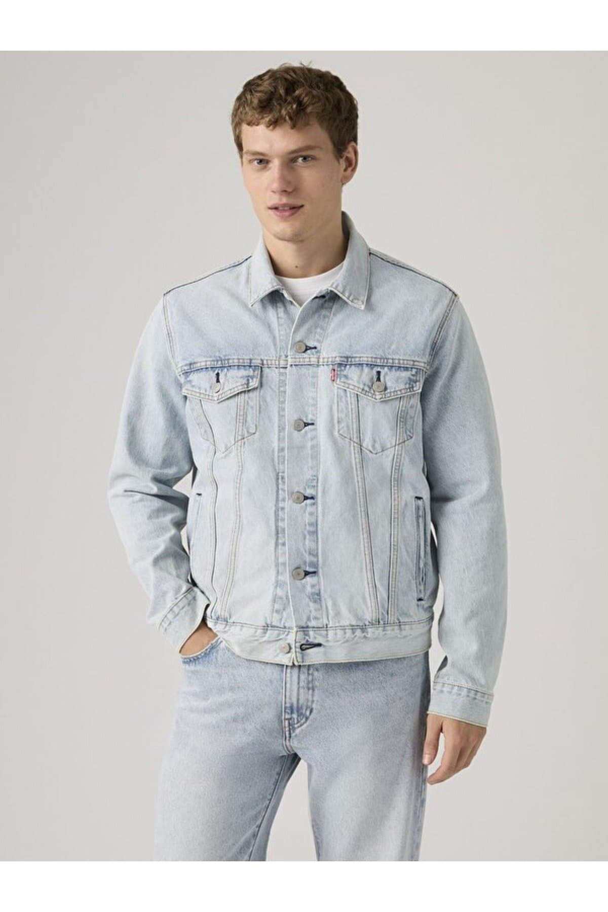 کت لیوایز مردانه پاموک آبی راسته Regular/رگولار Trucker | Levi’s 7233407750 KM — تصویر ۴