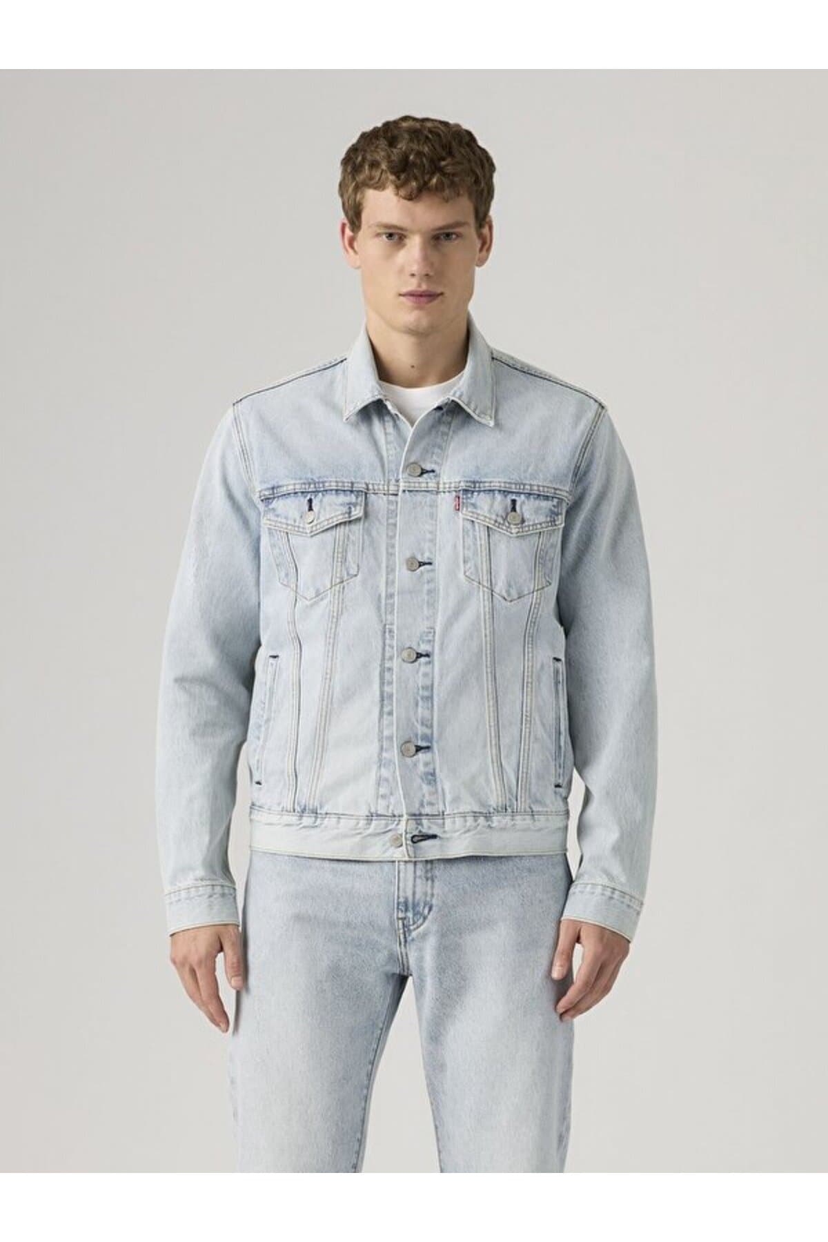 کت لیوایز مردانه پاموک آبی راسته Regular/رگولار Trucker | Levi’s 7233407750 KM — تصویر ۲
