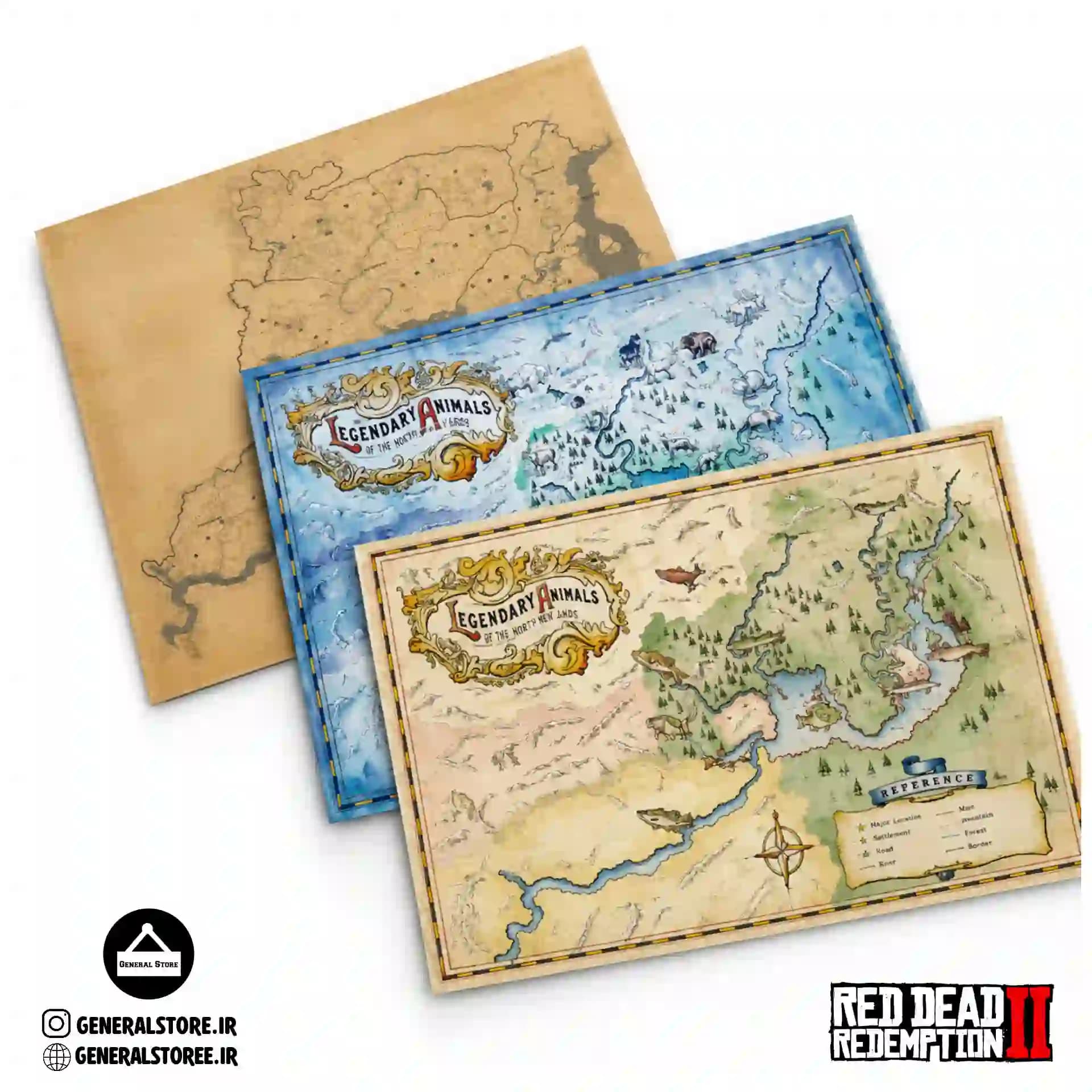 مجموعه نقشه رد دد ردمپشن ۲ / Rdr2 Collection Map