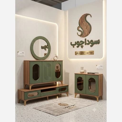 ست آینه کنسول ، میزتیوی ، جاکفشی فیلبندشاپ مدل 833465