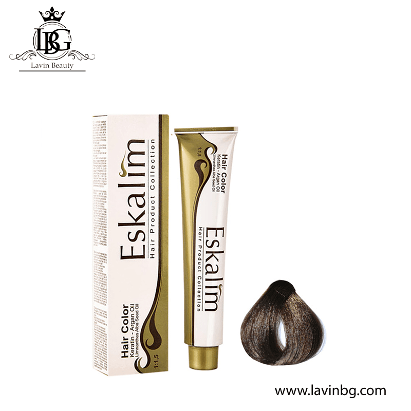 رنگ مو اسکالیم سری طبیعی شماره 4 رنگ قهوه ای متوسط حجم 100 میل – ESKALIM