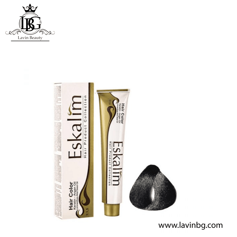 رنگ مو اسکالیم سری طبیعی شماره 1 رنگ مشکی حجم 100 میل – ESKALIM