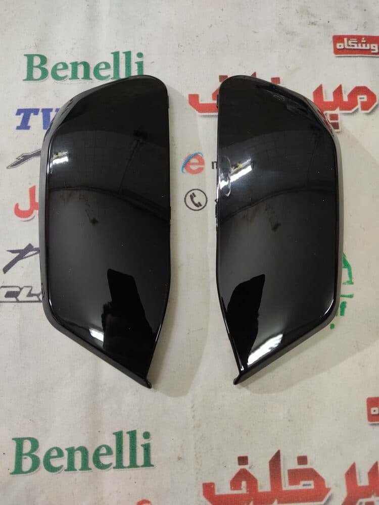 قاب (کاور فلاپ) لچکی بغل بلوری چراغ جلو موتور یاماها طرح ایروکس جدید نیوفیس nvx مشکی براق (سمت راست)