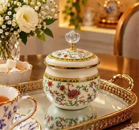 قندان لعابی طرح دار وارداتی 6 طرح — تصویر ۳