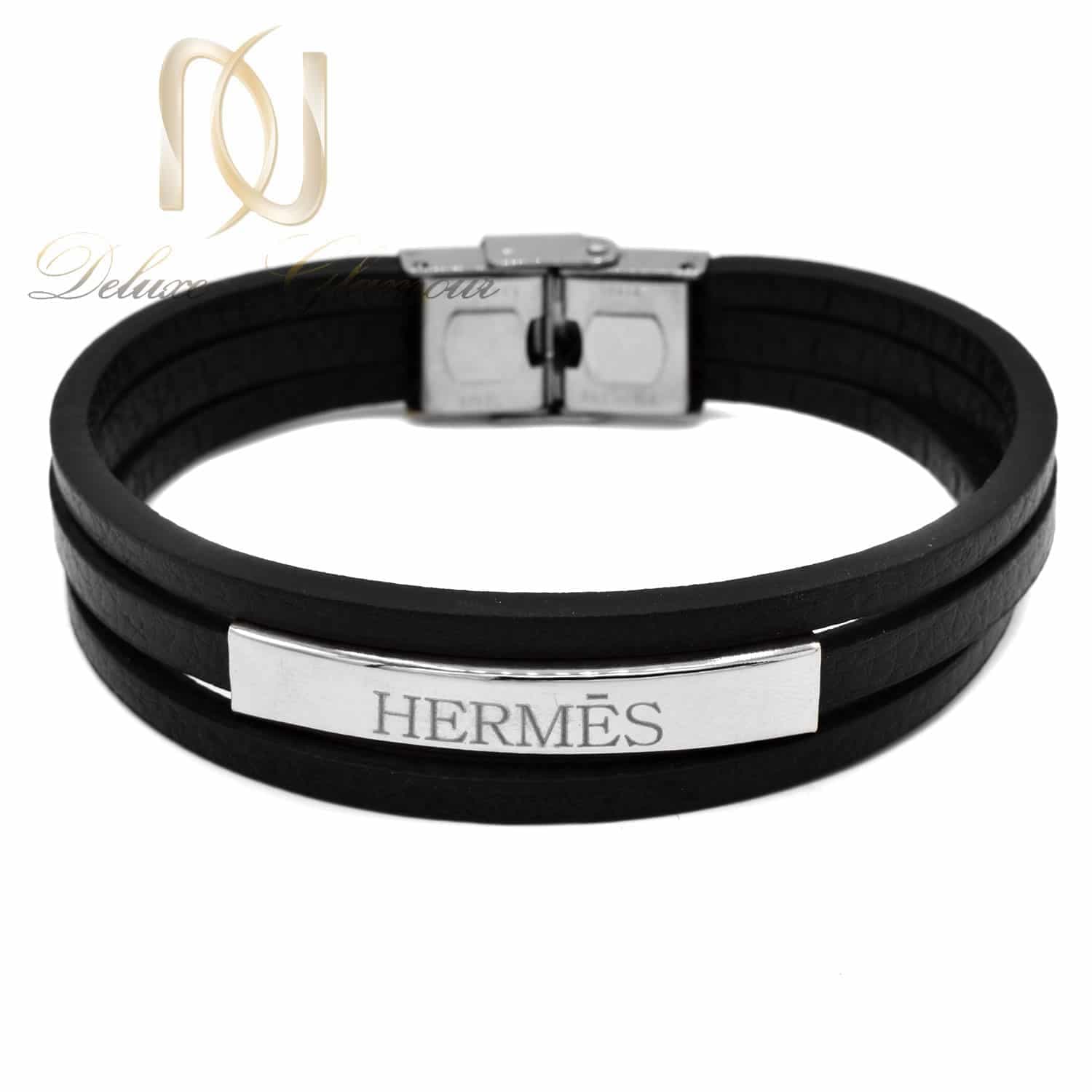 دستبند مردانه چرم HERMES سه ردیفه DS-N712