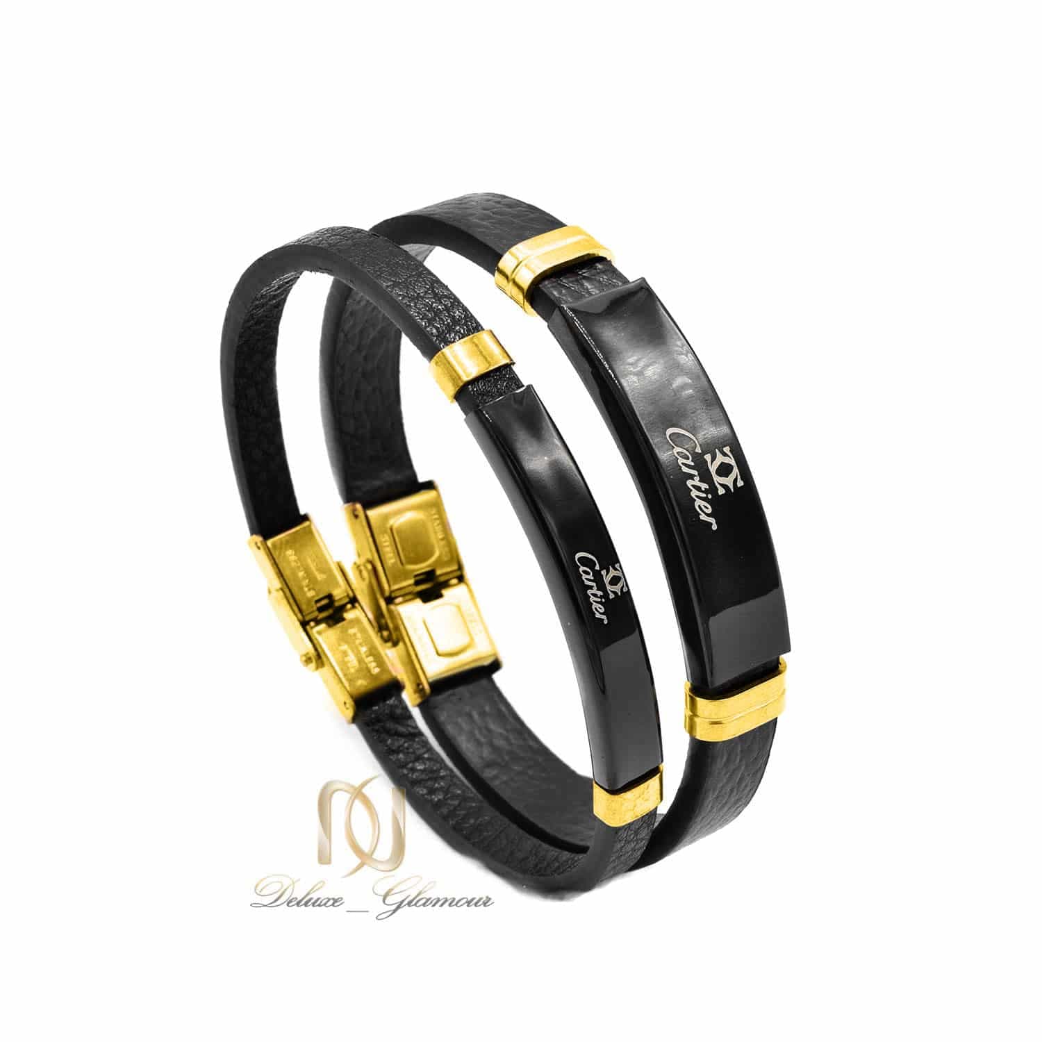 دستبند ست دونفره چرم کارتیه ds-n699 — تصویر ۲