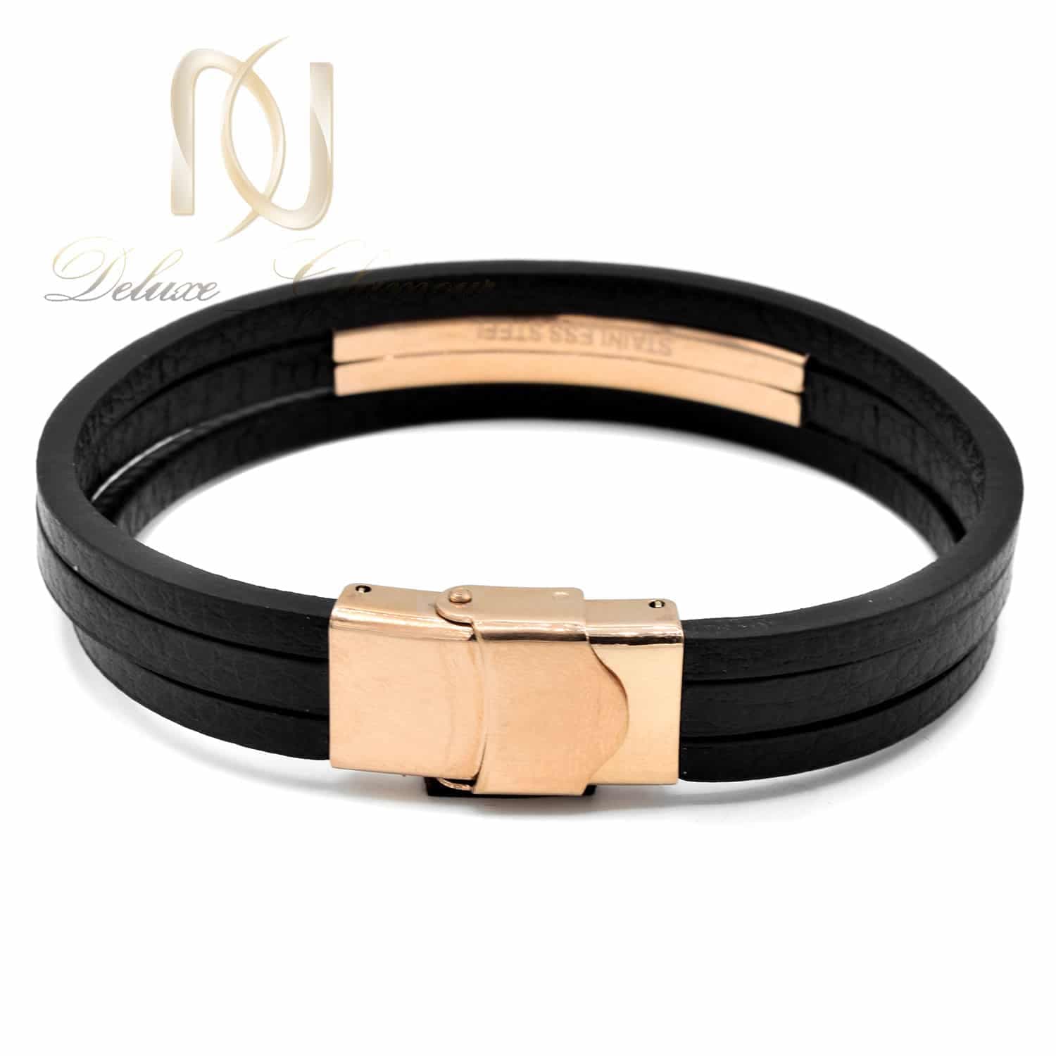دستبند چرم مردانه طرح هرمس DS-N697 — تصویر ۲