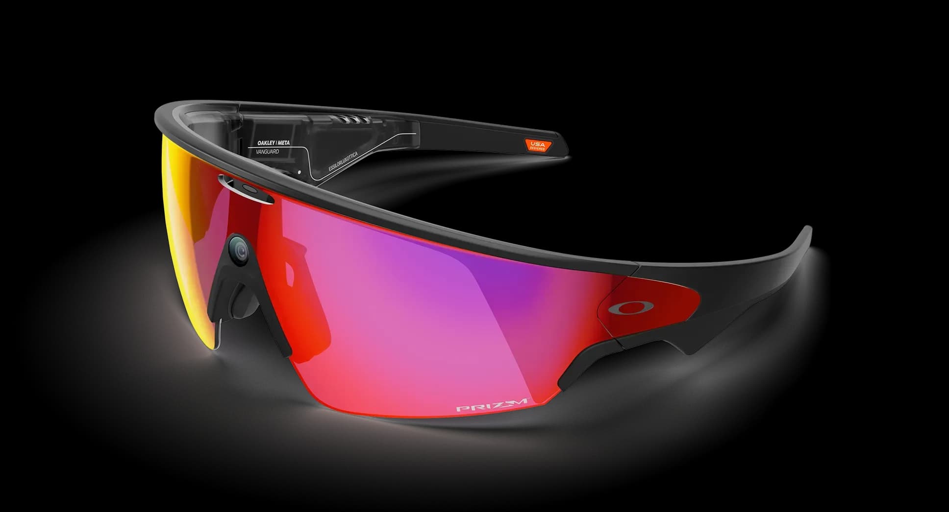 عینک هوشمند Oakley Meta مدل Vanguard فریم مشکی لنز جاده ای پرایزم