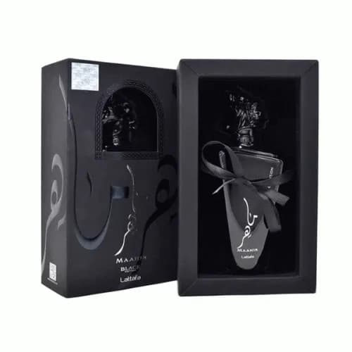ادکلن عربی مردانه لطافه مدل ماهر مشکی رایحه لالیک انکرنویر 100 میل اورجینال