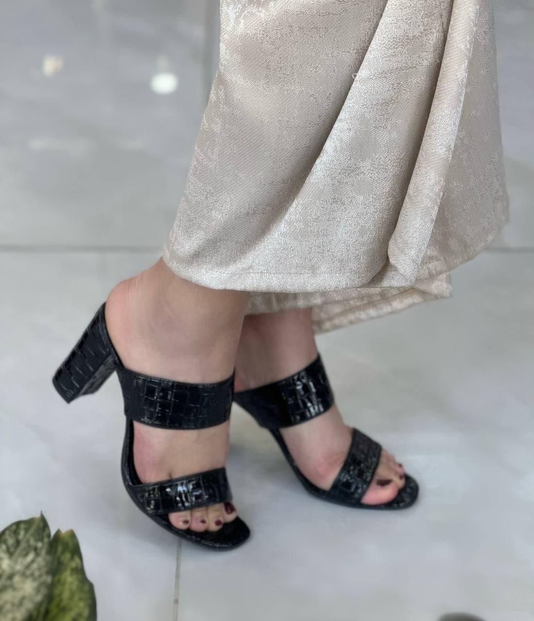 صندل پاشنه 9 سانت آلدو طرح سنگی — تصویر ۸
