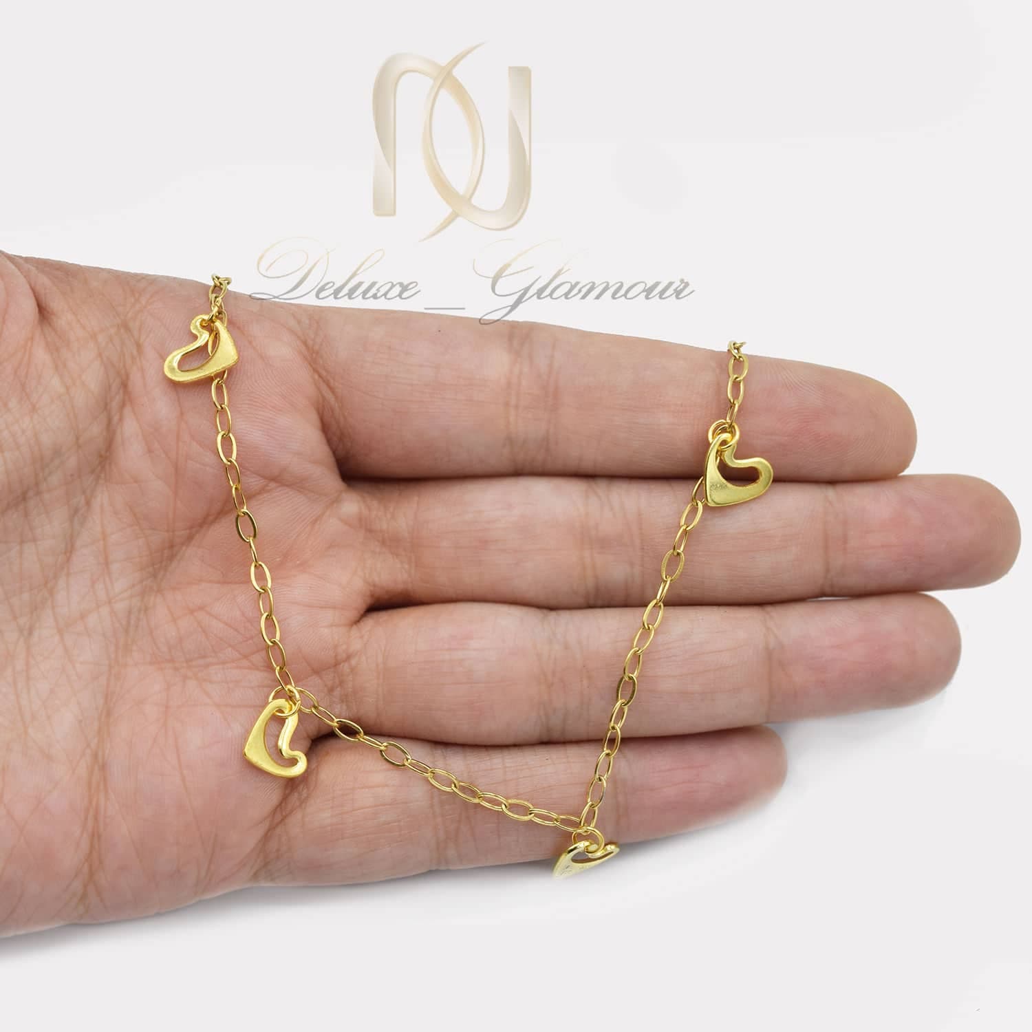 خلخال استیل آویزدار قلب pa-n160 — تصویر ۲